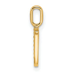 Diamond Initial Pendant - U / 14k Yellow Gold