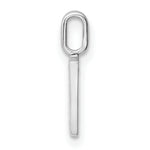 Diamond Initial Pendant - V / 14k White Gold