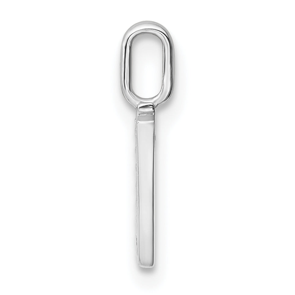 Diamond Initial Pendant - V / 14k White Gold