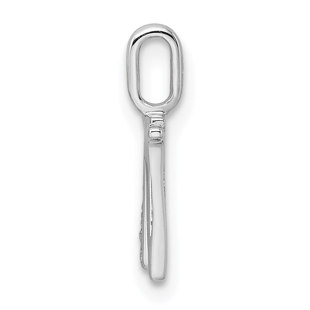 Diamond Initial Pendant - W / 14k White Gold