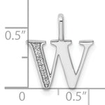 Diamond Initial Pendant - W / 14k White Gold
