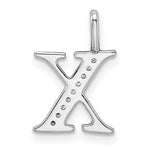 Diamond Initial Pendant - X / 14k White Gold