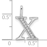 Diamond Initial Pendant - X / 14k White Gold
