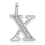 Diamond Initial Pendant - X / 14k White Gold