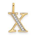 Diamond Initial Pendant - X / 14k Yellow Gold