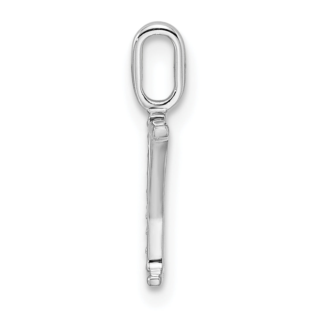 Diamond Initial Pendant - Y / 14k White Gold