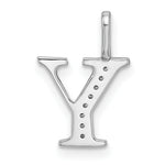 Diamond Initial Pendant - Y / 14k White Gold