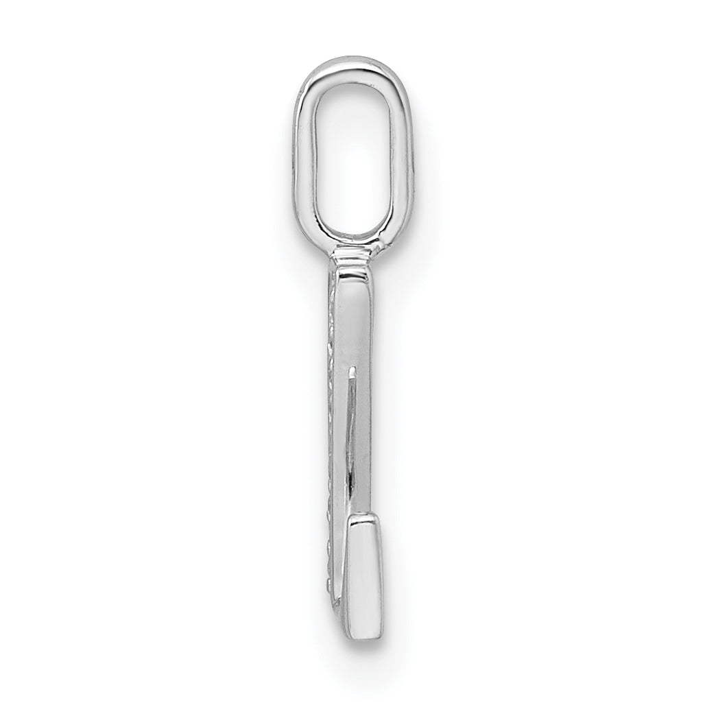 Diamond Initial Pendant - Z / 14k White Gold