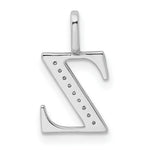 Diamond Initial Pendant - Z / 14k White Gold