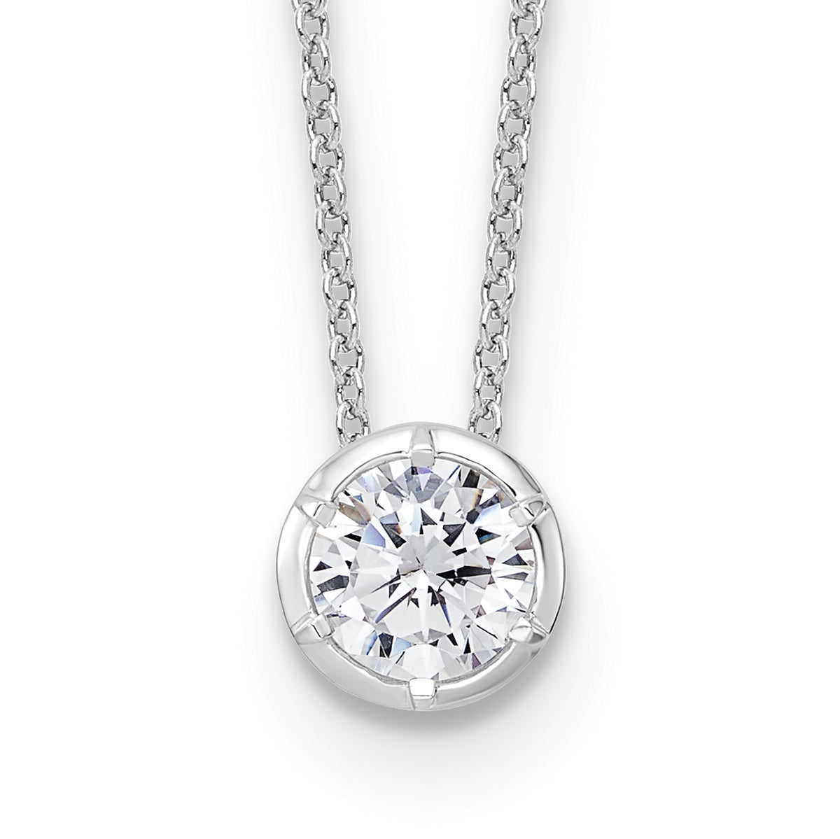 True Origin Lab Grown Diamond Solitaire Slide Necklace - 3/4 ctw.