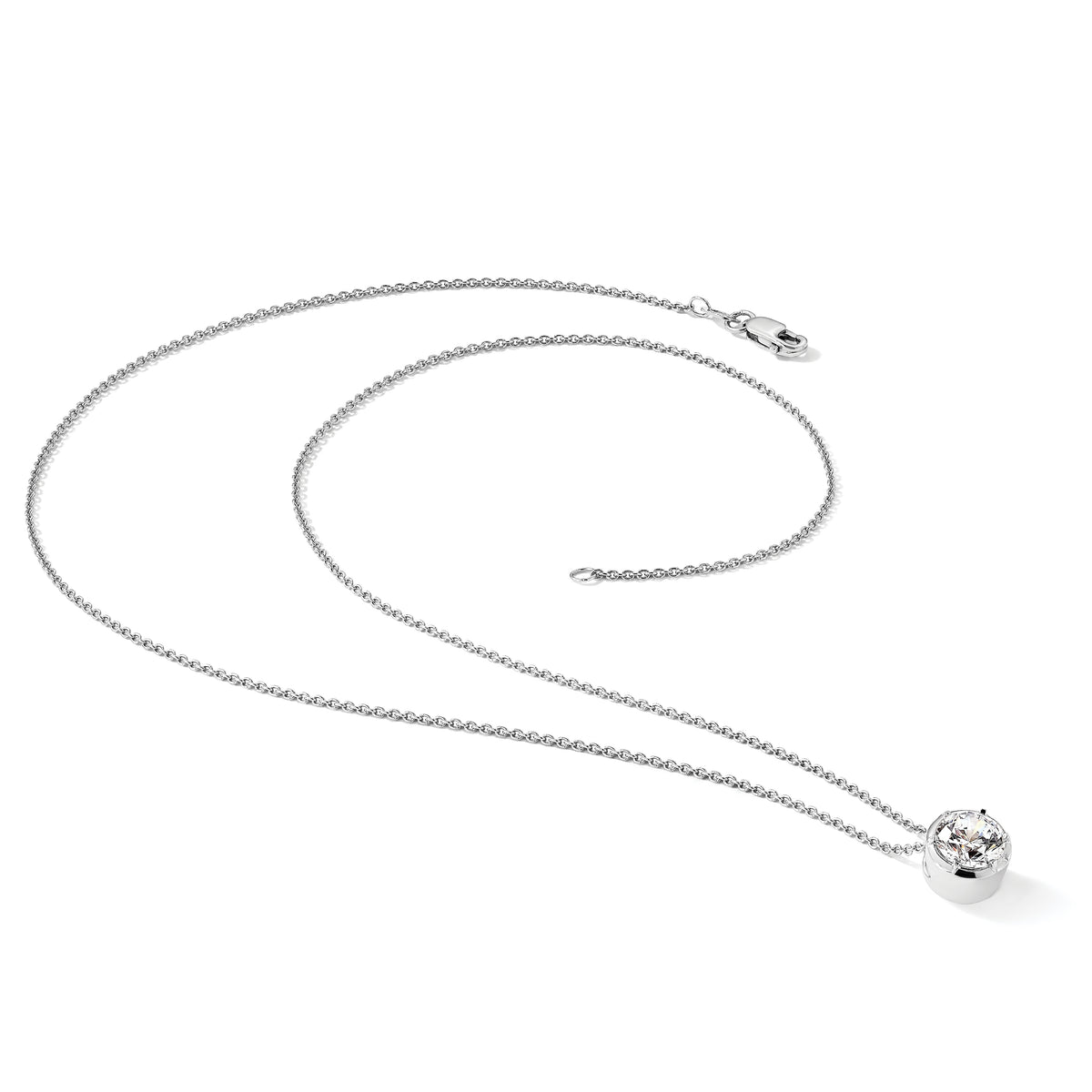 True Origin Lab Grown Diamond Solitaire Slide Necklace - 3/4 ctw.