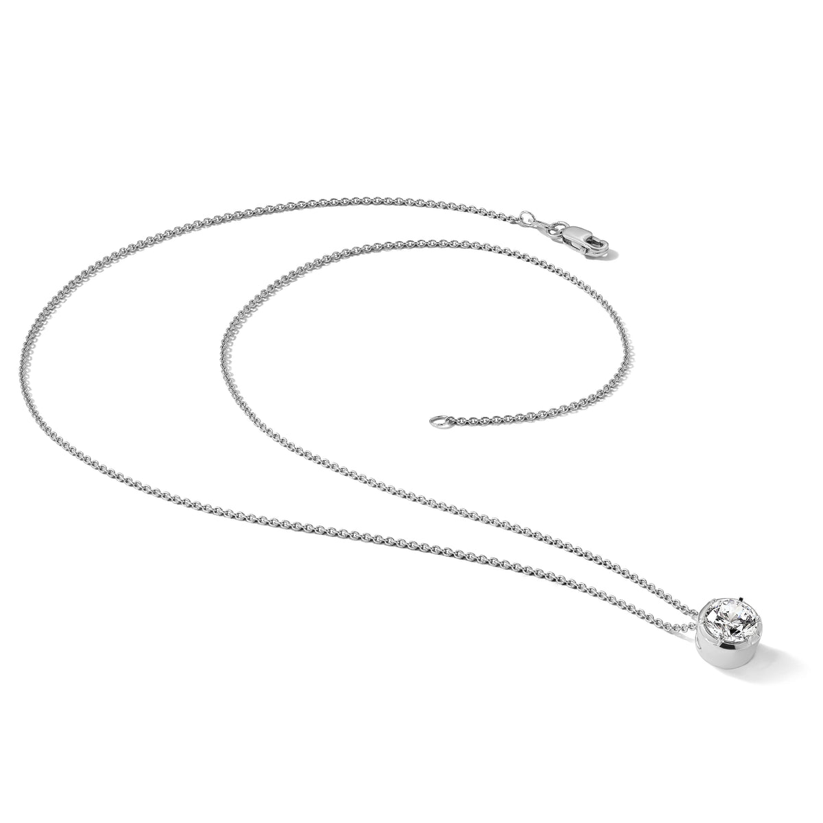 True Origin Lab Grown Diamond Solitaire Slide Necklace - 1/2 ctw.