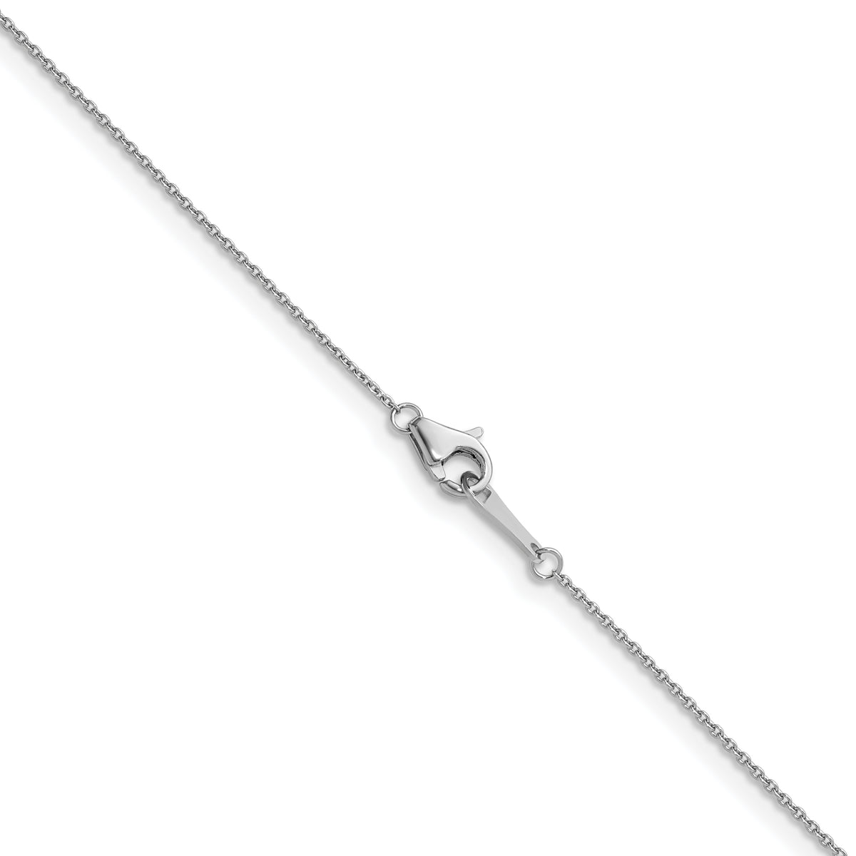 Herco Platinum Solid Cable Chain Necklace - 0.9 mm / 20 in