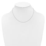 Herco Platinum Solid Cable Chain Necklace - 0.9 mm / 16 in