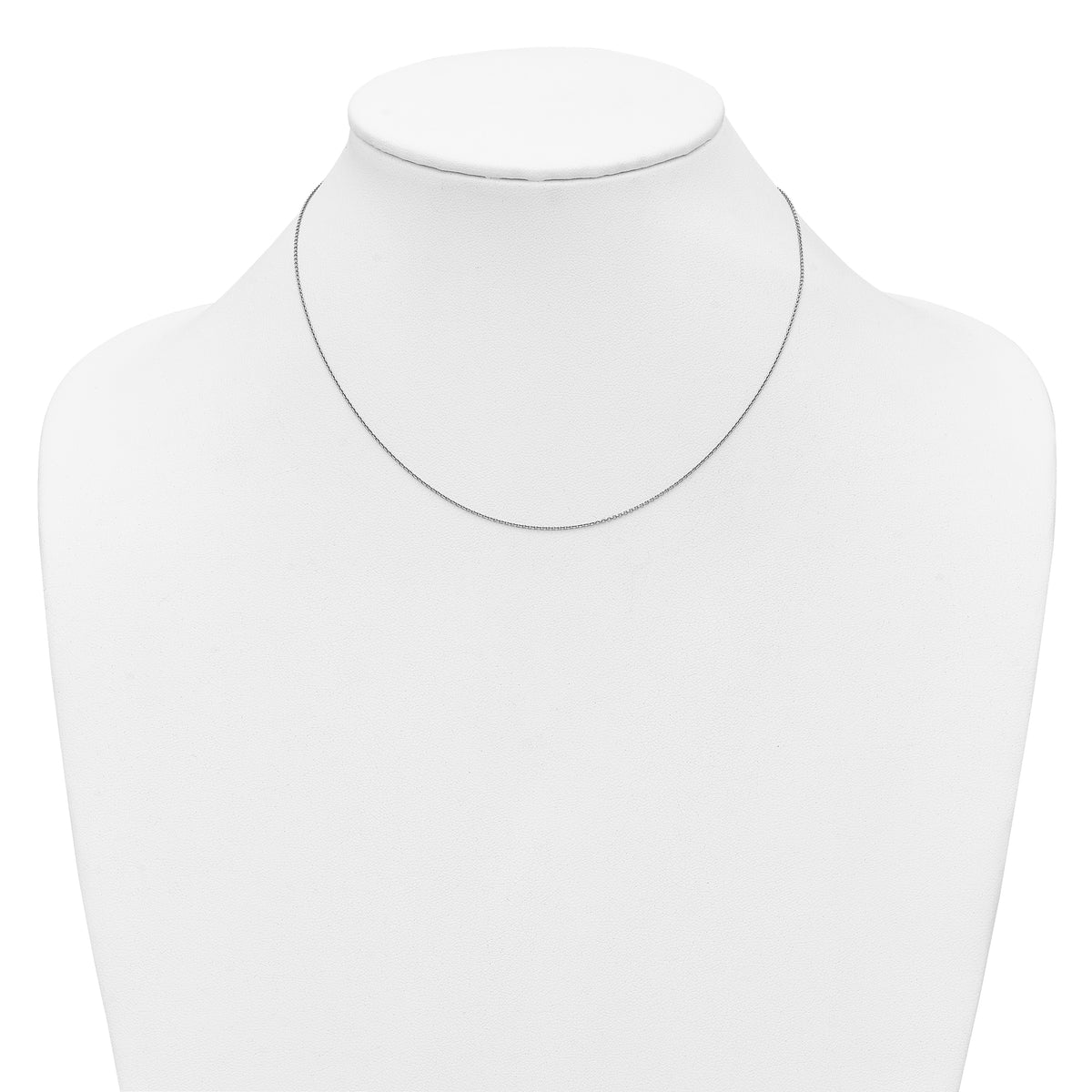 Herco Platinum Solid Cable Chain Necklace - 0.9 mm / 16 in