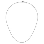 Herco Platinum Solid Cable Chain Necklace - 0.9 mm / 16 in