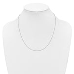 Herco Platinum Solid Cable Chain Necklace - 0.9 mm / 20 in