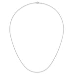 Herco Platinum Solid Cable Chain Necklace - 0.9 mm / 20 in