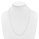 Herco Platinum Solid Cable Chain Necklace - 0.9 mm / 24 in