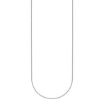 Herco Platinum Solid Cable Chain Necklace - 1.1 mm / 24 in