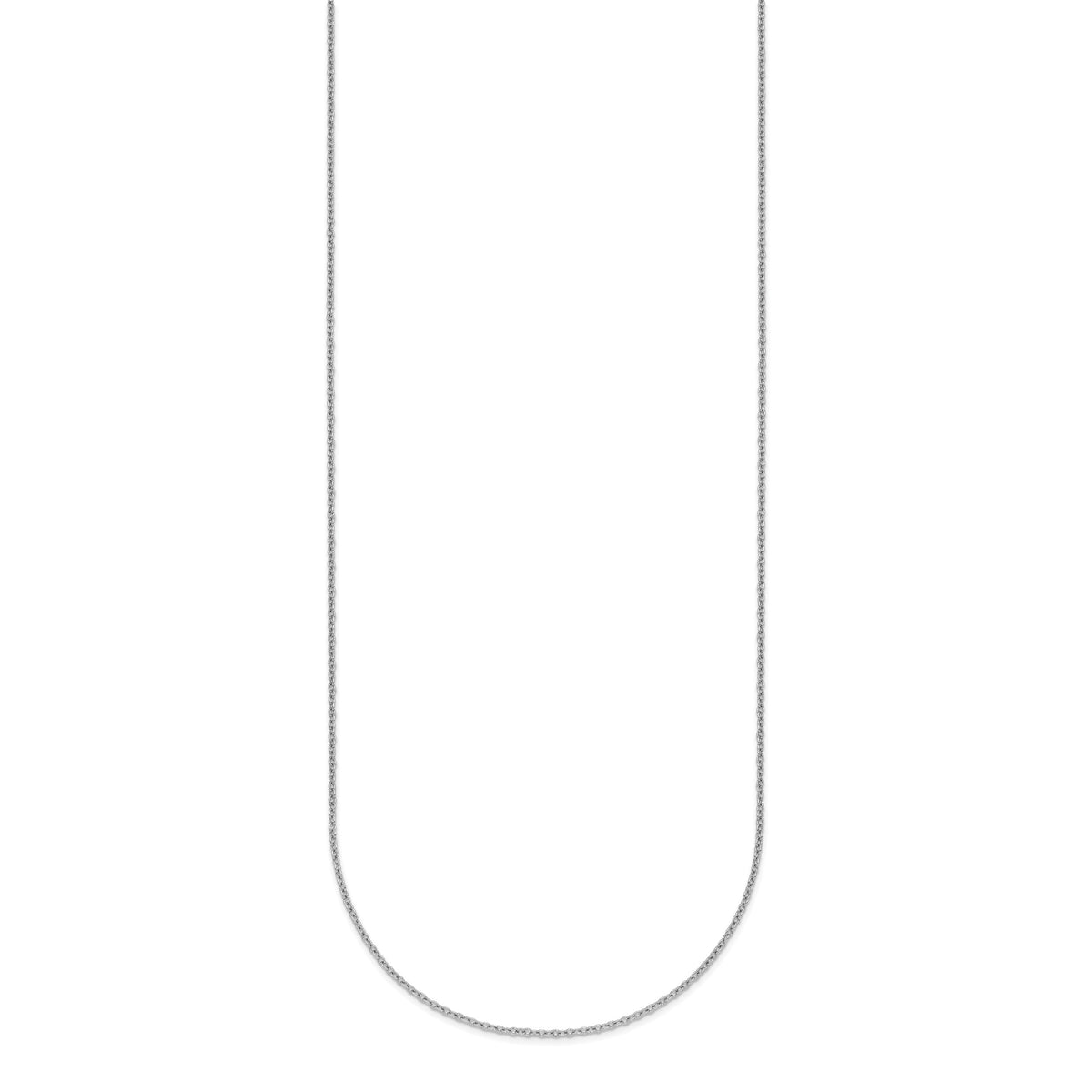 Herco Platinum Solid Cable Chain Necklace - 1.1 mm / 24 in