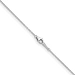 Herco Platinum Solid Cable Chain Necklace - 1.1 mm / 20 in