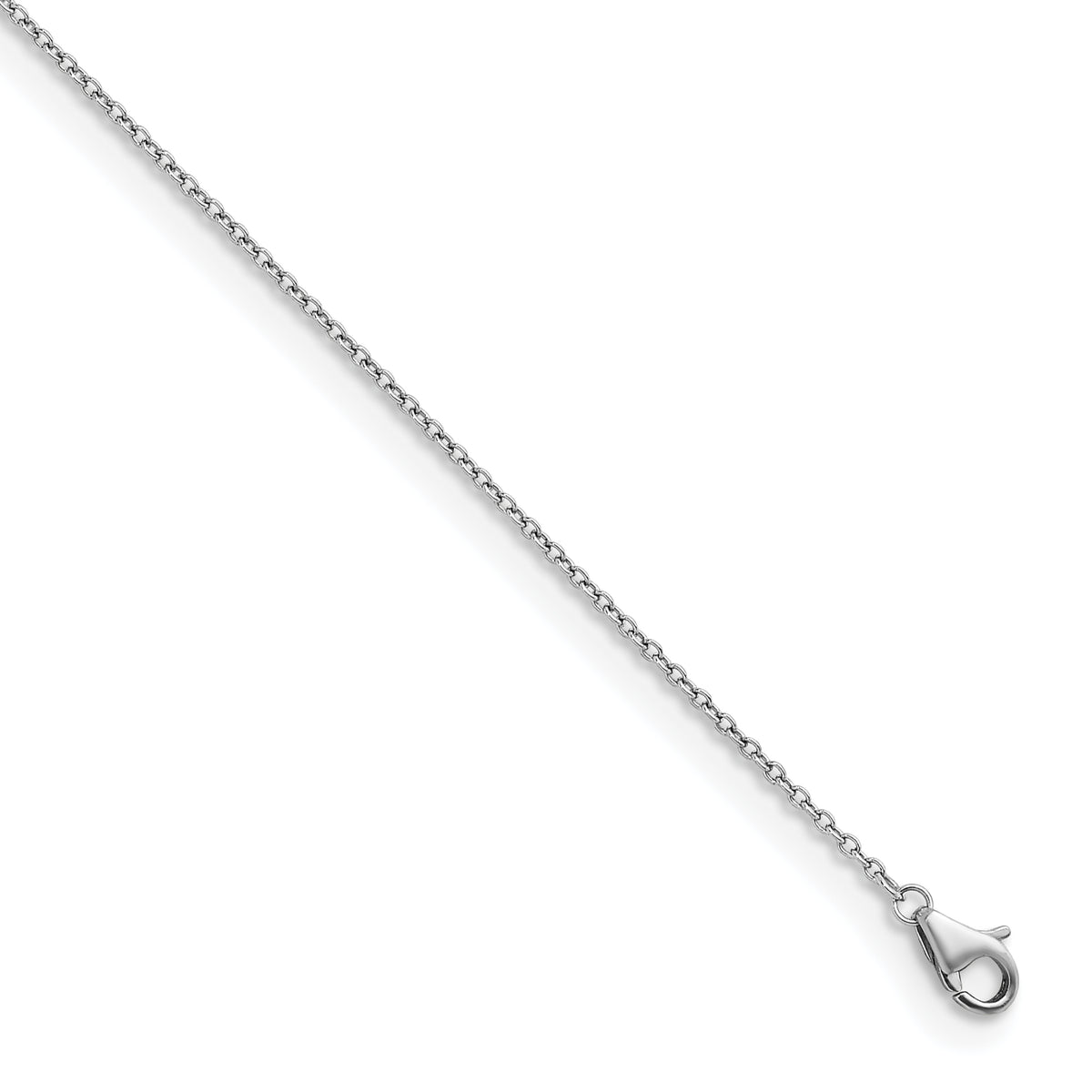 Herco Platinum Solid Cable Chain Necklace - 1.3 mm / 30 in