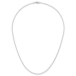 Herco Platinum Solid Cable Chain Necklace - 1.3 mm / 18 in