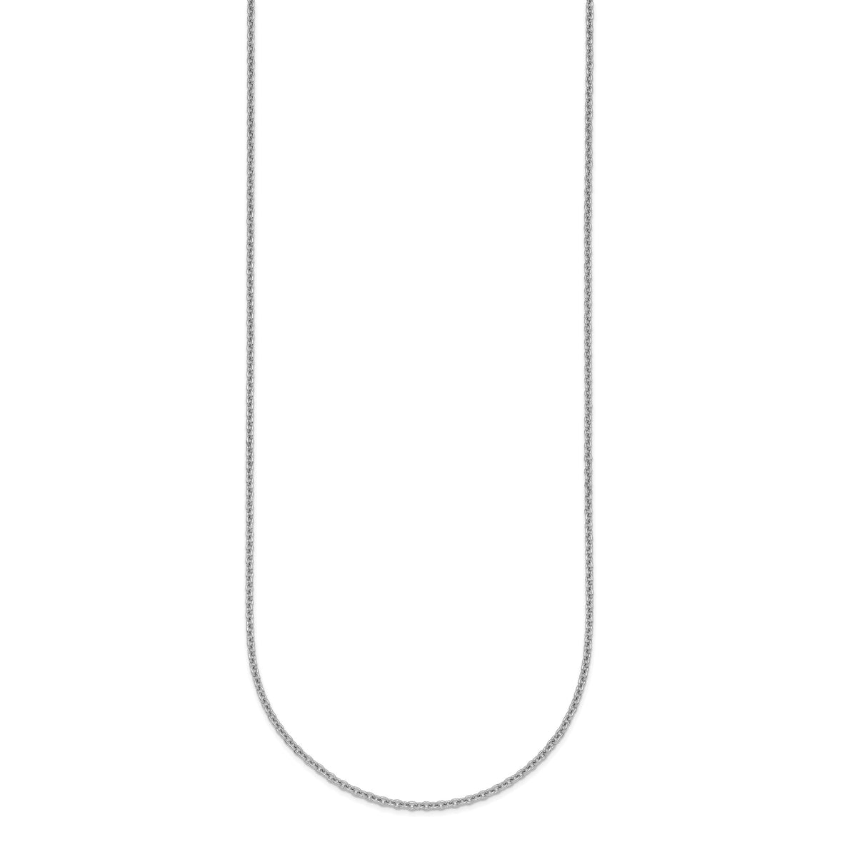 Herco Platinum Solid Cable Chain Necklace - 1.6 mm / 18 in