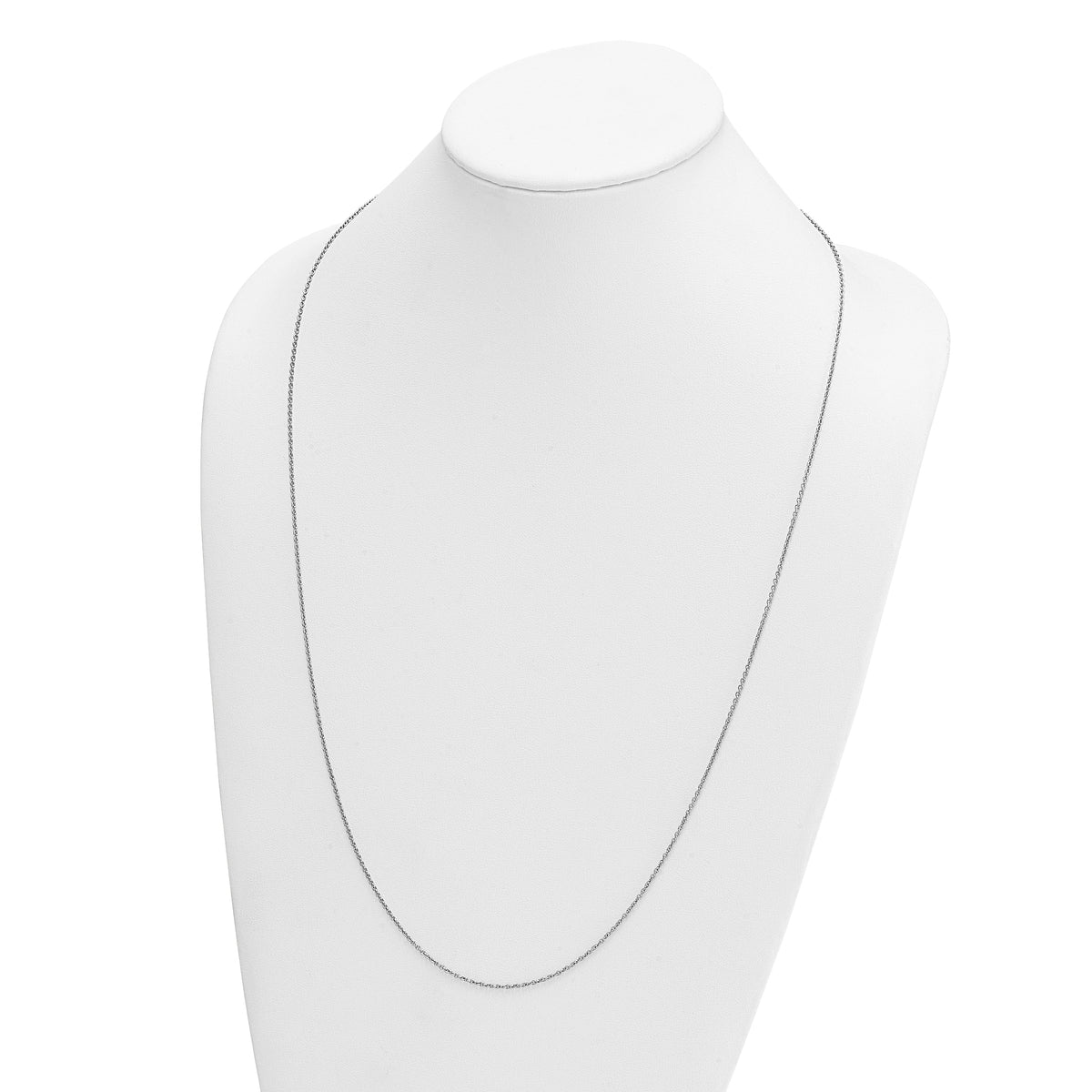 Herco Platinum Solid Cable Chain Necklace - 1.6 mm / 30 in