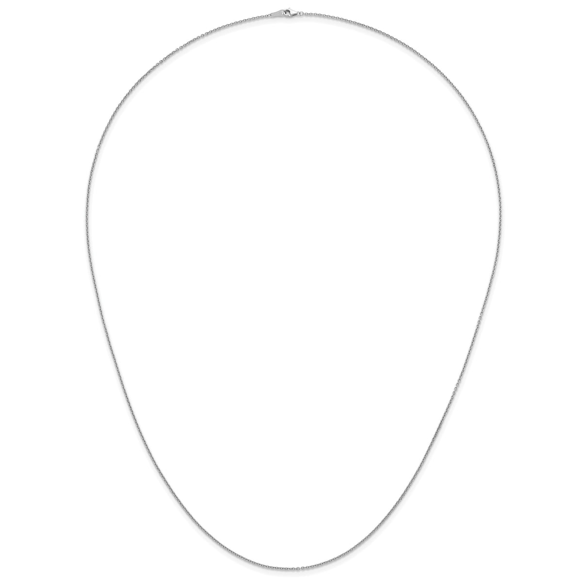 Herco Platinum Solid Cable Chain Necklace - 1.6 mm / 30 in