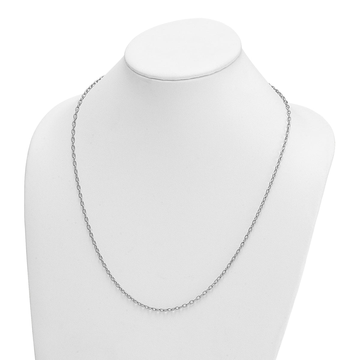 Herco Platinum Solid Cable Chain Necklace - 3 mm / 24 in