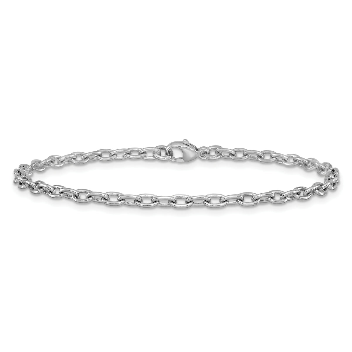 Herco Platinum Solid Cable Chain Bracelet