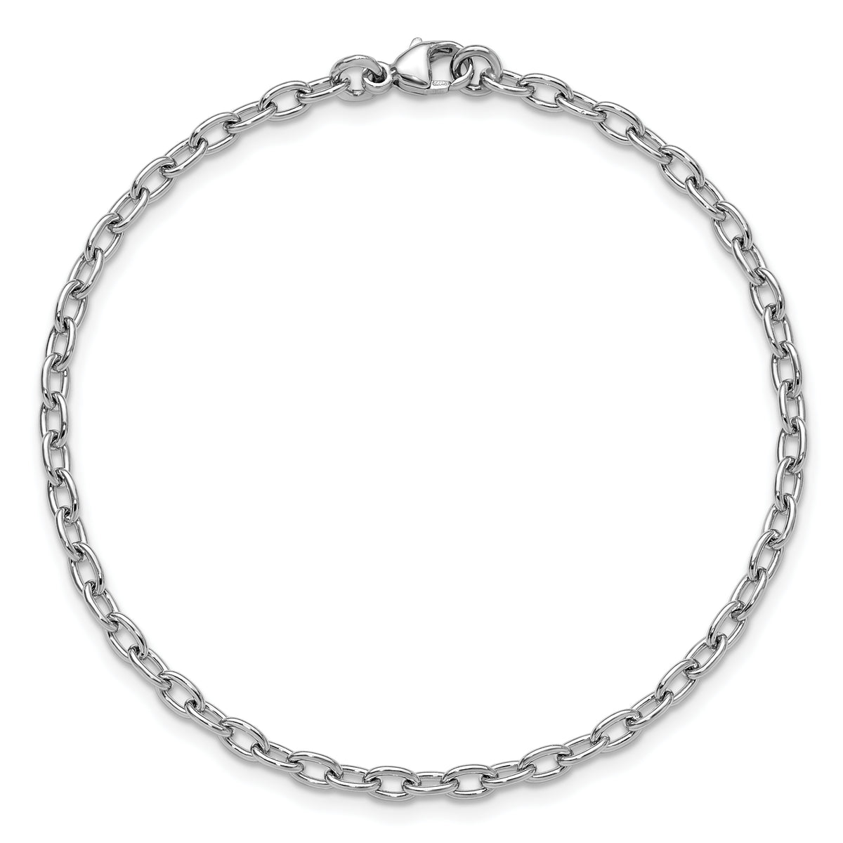 Herco Platinum Solid Cable Chain Bracelet