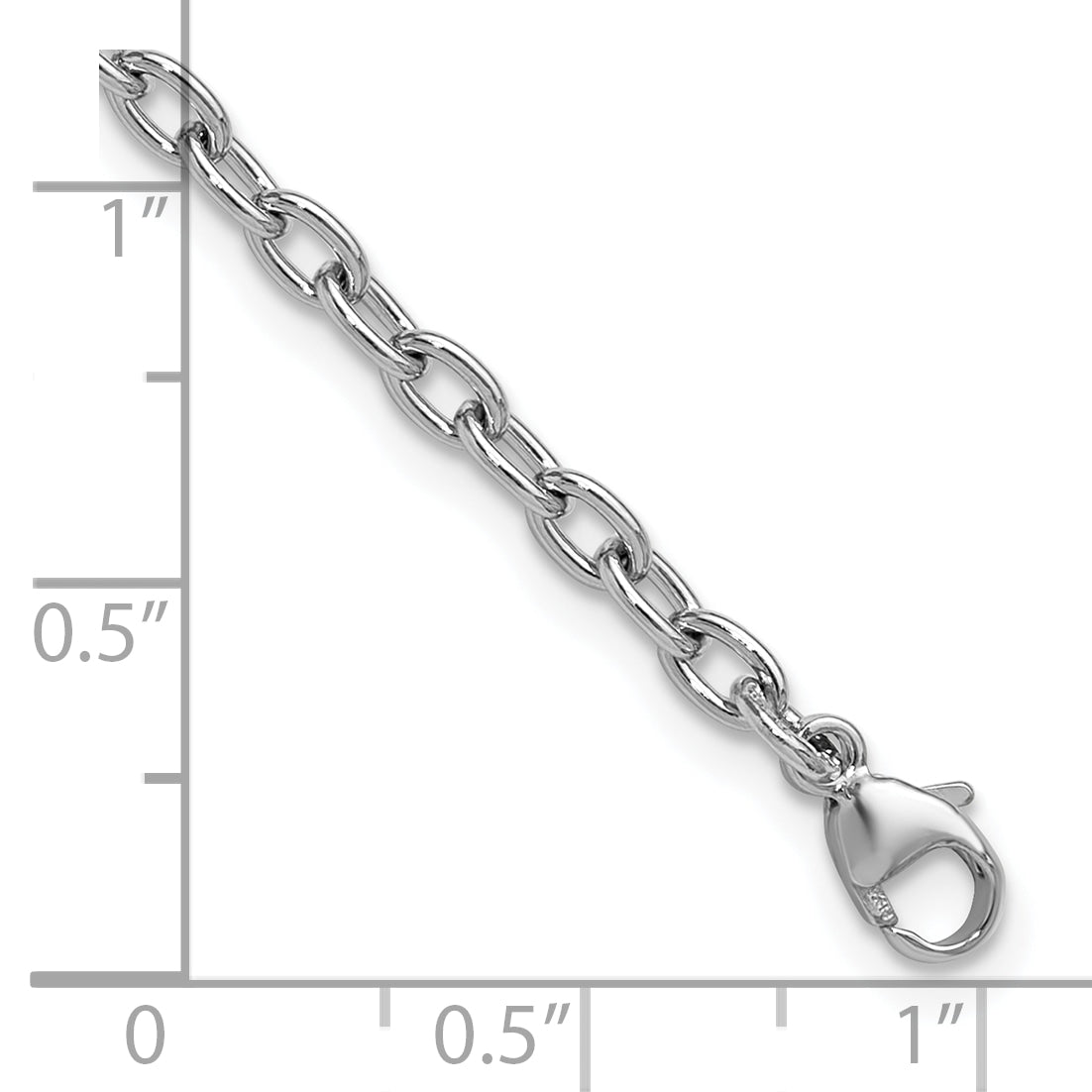 Herco Platinum Solid Cable Chain Bracelet