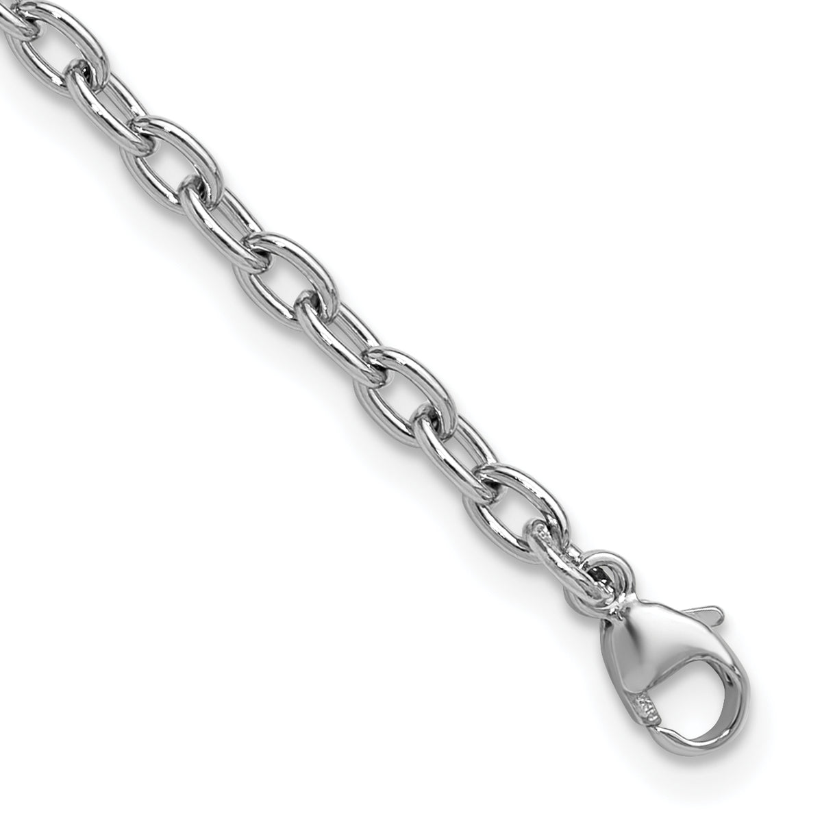 Herco Platinum Solid Cable Chain Bracelet