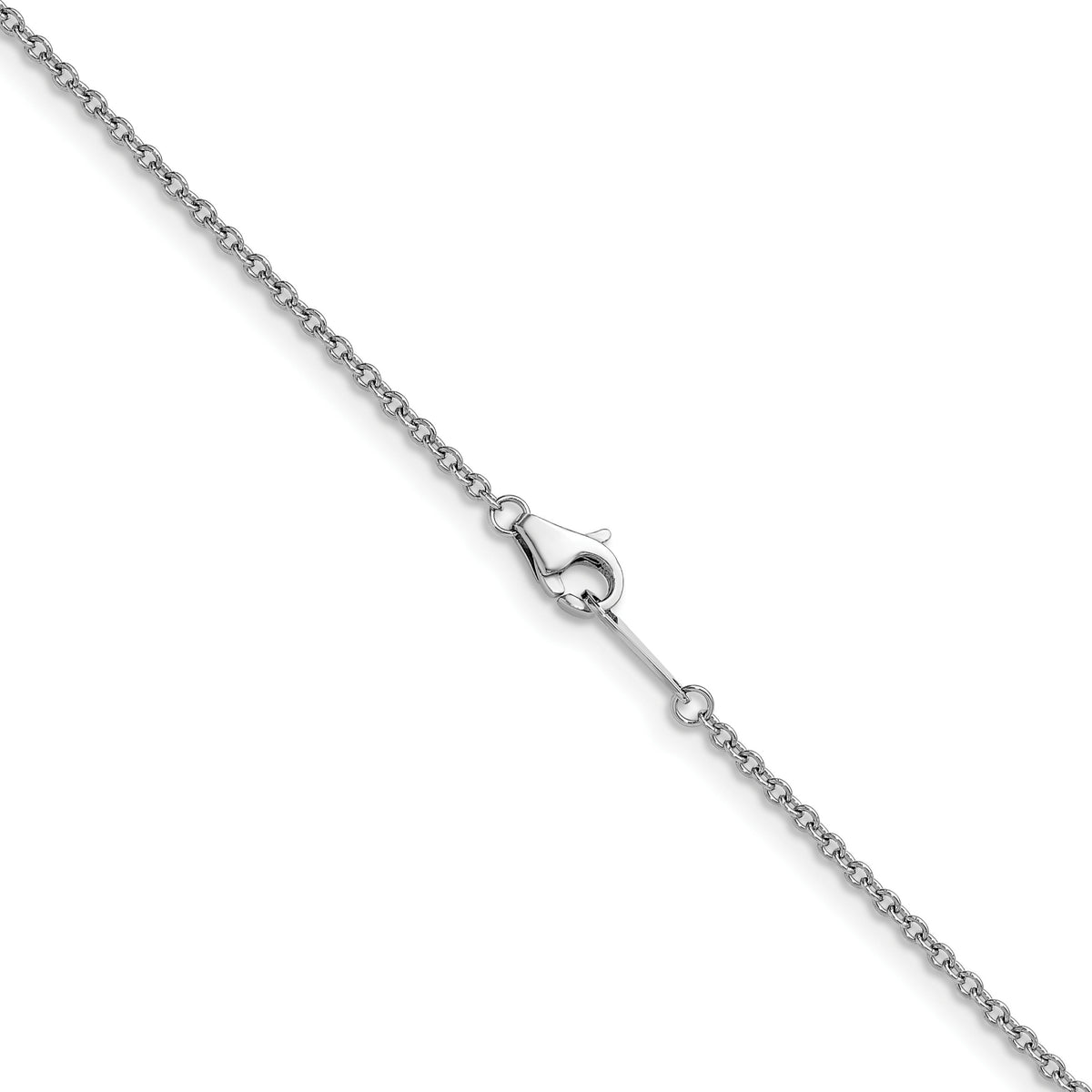Herco Platinum Solid Cable Chain Necklace - 1.45 mm / 16 in