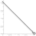 Herco Platinum Solid Cable Chain Necklace - 1.45 mm / 16 in