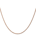 Gold (10K & 14K) Diamond-Cut Machine-Made Rope Chain - 14k Rose Gold / 16 in / 1 mm