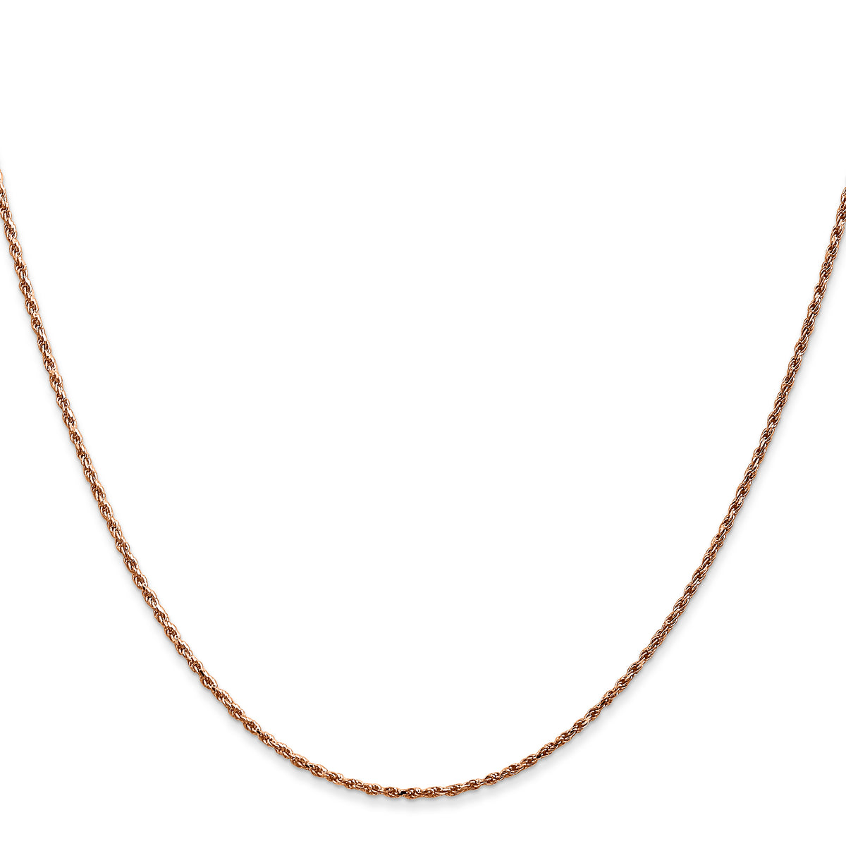 Gold (10K & 14K) Diamond-Cut Machine-Made Rope Chain - 14k Rose Gold / 16 in / 1 mm