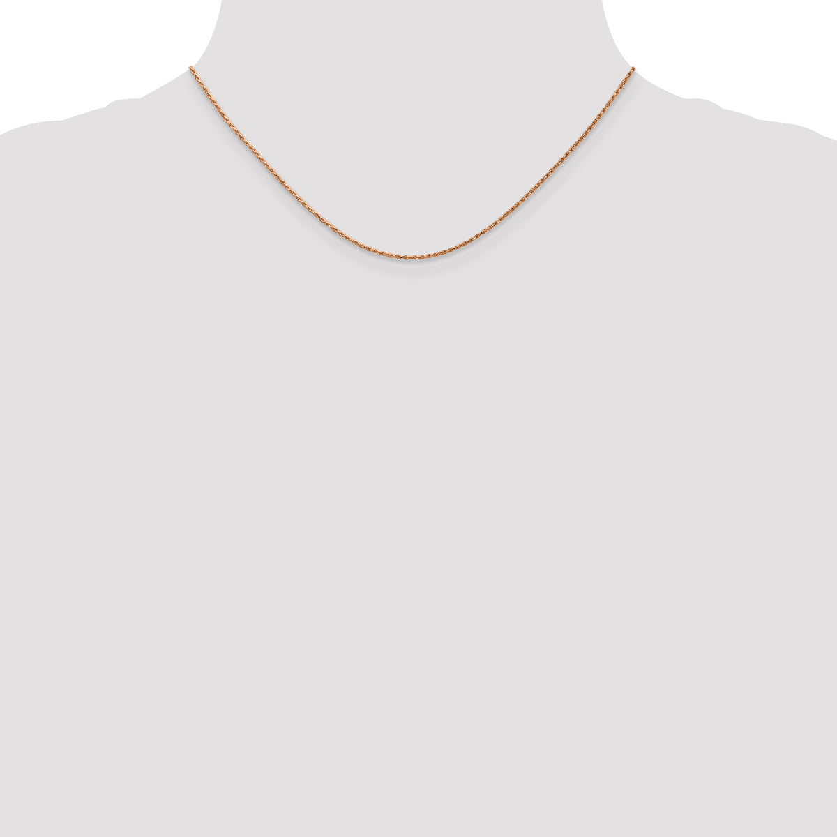 Gold (10K & 14K) Diamond-Cut Machine-Made Rope Chain - 14k Rose Gold / 16 in / 1 mm