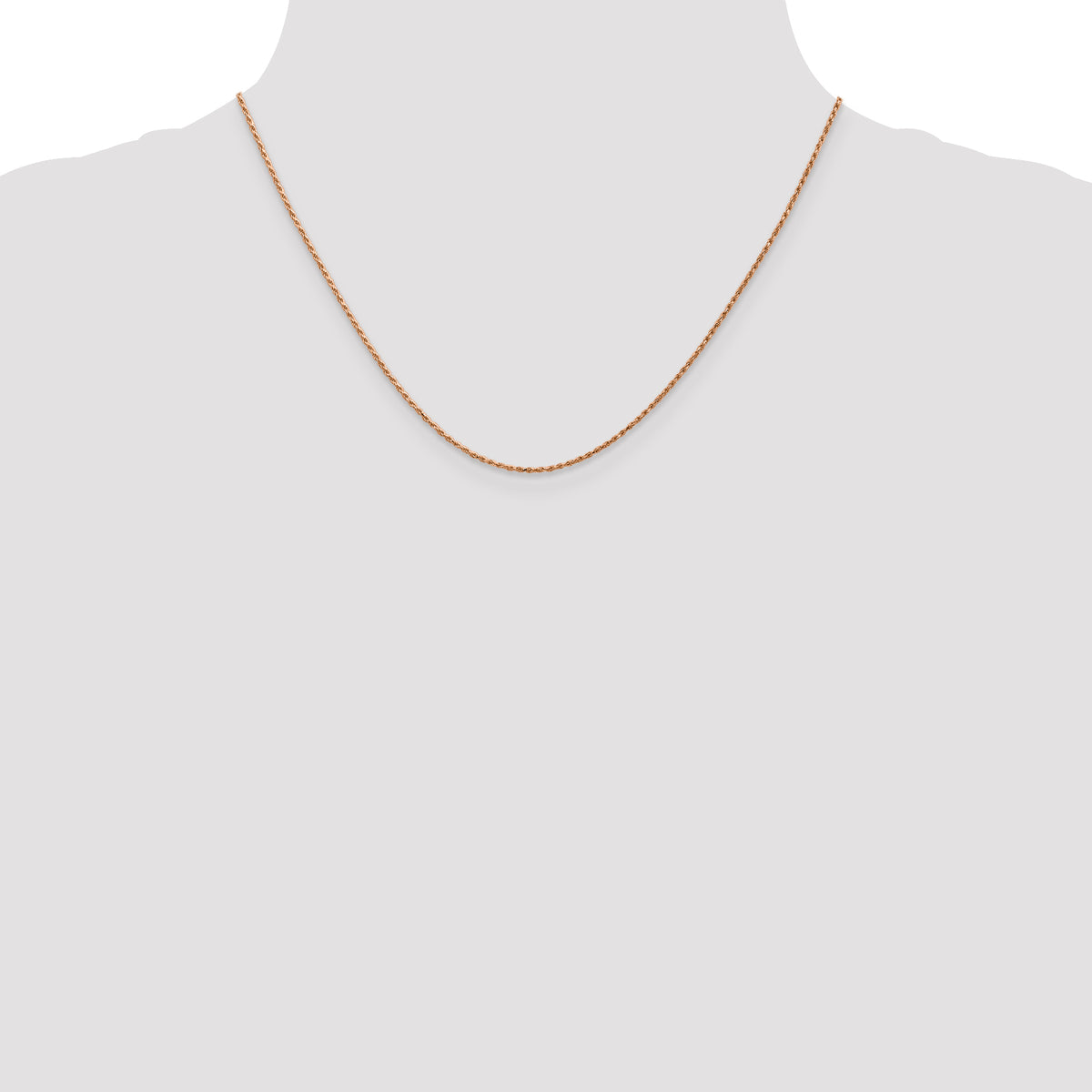 Gold (10K & 14K) Diamond-Cut Machine-Made Rope Chain - 14k Rose Gold / 18 in / 1 mm