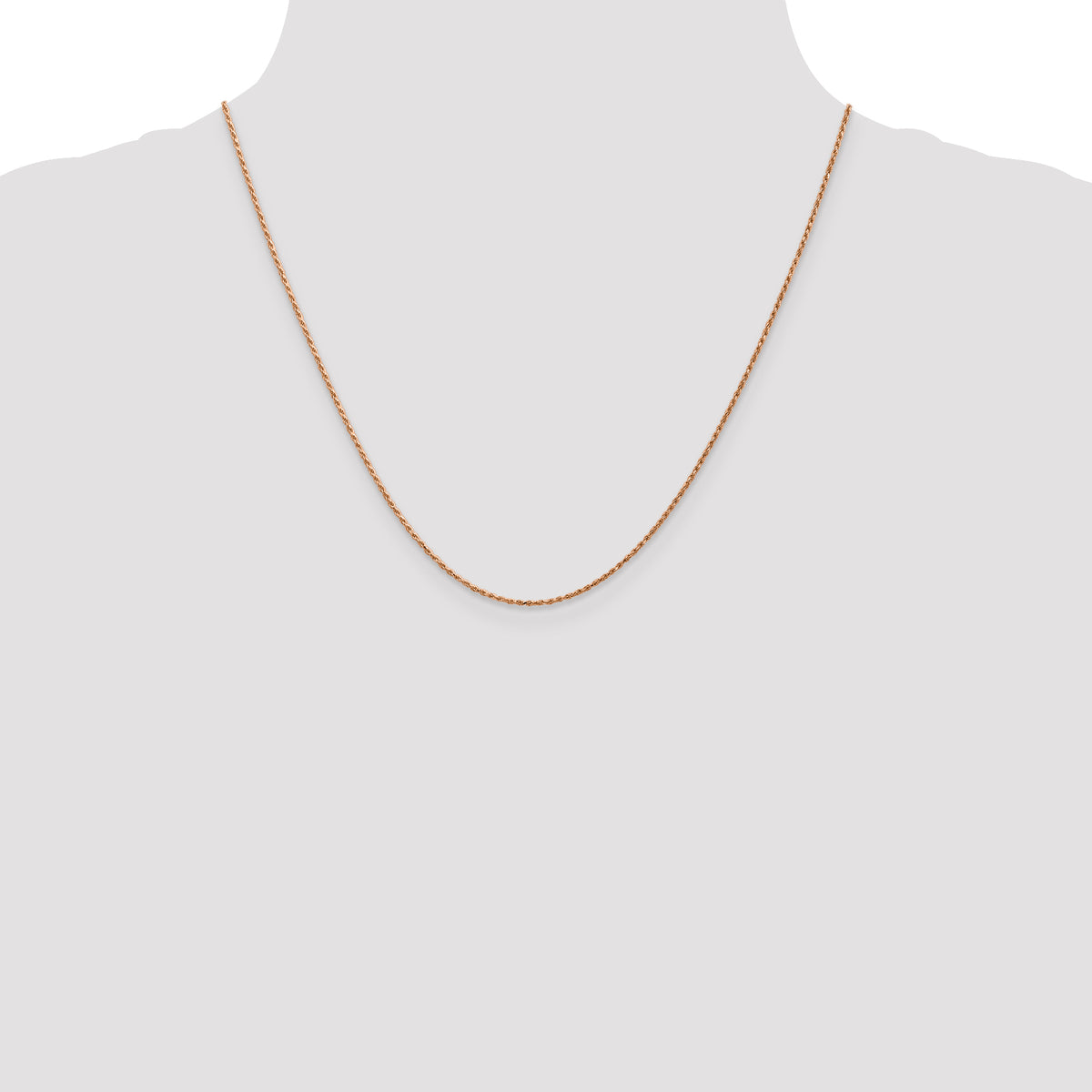 Gold (10K & 14K) Diamond-Cut Machine-Made Rope Chain - 14k Rose Gold / 20 in / 1 mm