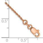 Gold (10K & 14K) Diamond-Cut Machine-Made Rope Chain Bracelet - 14k Rose Gold / 7 in / 1 mm
