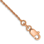 Gold (10K & 14K) Diamond-Cut Machine-Made Rope Chain Bracelet - 14k Rose Gold / 7 in / 1 mm