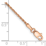 Gold (10K & 14K) Diamond-Cut Machine-Made Rope Chain Bracelet - 14k Rose Gold / 7 in / 1.5 mm