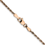 Gold (10K & 14K) Diamond-Cut Machine-Made Rope Chain - 14k Rose Gold / 18 in / 1.8 mm