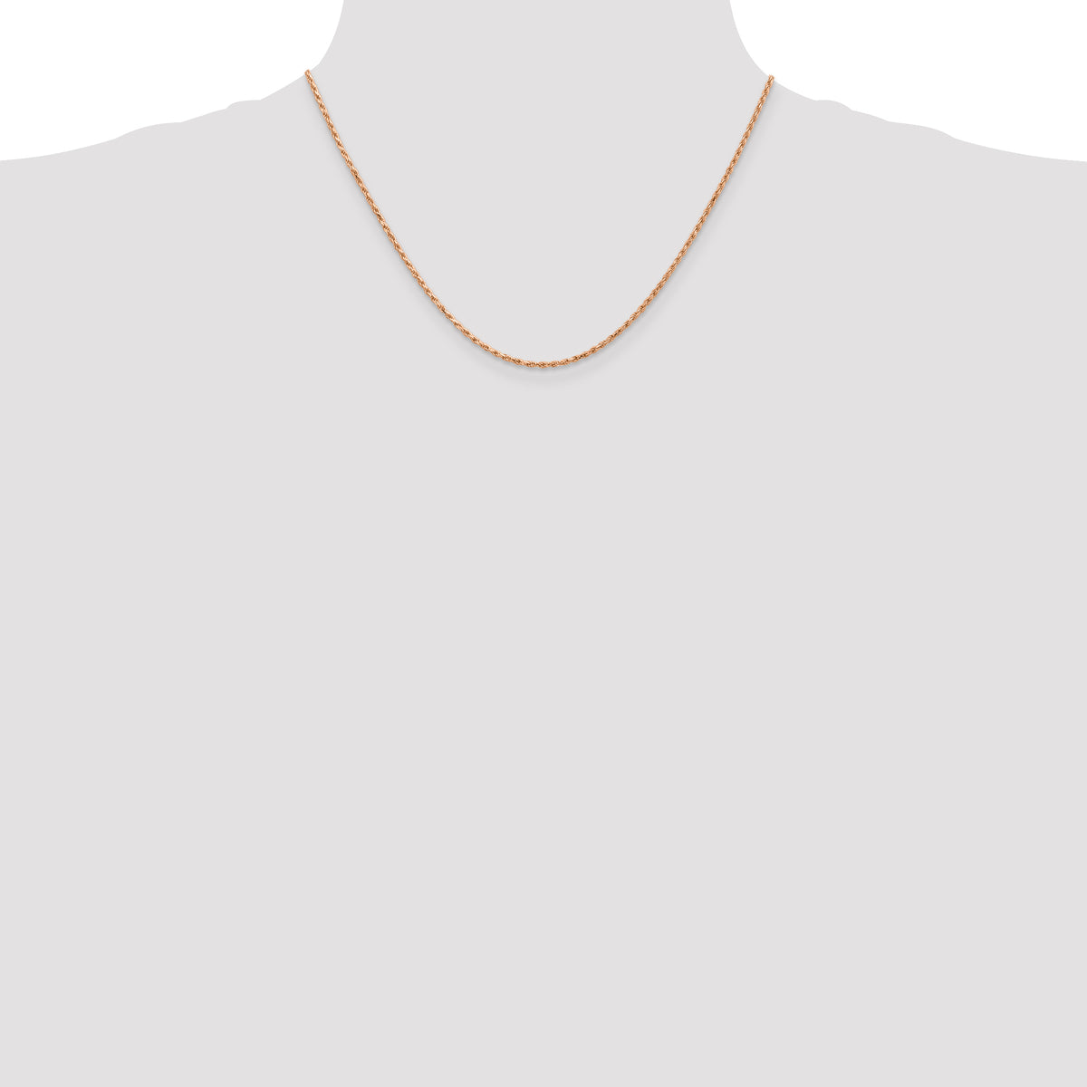 Gold (10K & 14K) Diamond-Cut Machine-Made Rope Chain - 14k Rose Gold / 18 in / 1.8 mm