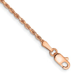 Gold (10K & 14K) Diamond-Cut Machine-Made Rope Chain Bracelet - 14k Rose Gold / 7 in / 1.8 mm