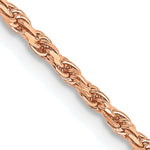 Gold (10K & 14K) Diamond-Cut Machine-Made Rope Chain - 14k Rose Gold / 18 in / 1.8 mm